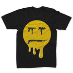 TMS Face - (Tecs, Macs & Shotguns) Yellow Paint (Black) T-Shirt