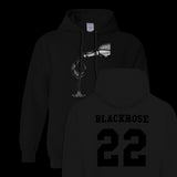 Black Rose POUR Hoodie Front/Back