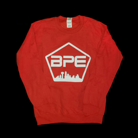 RED BPE Explicit Logo Sweatshirt Front/Back
